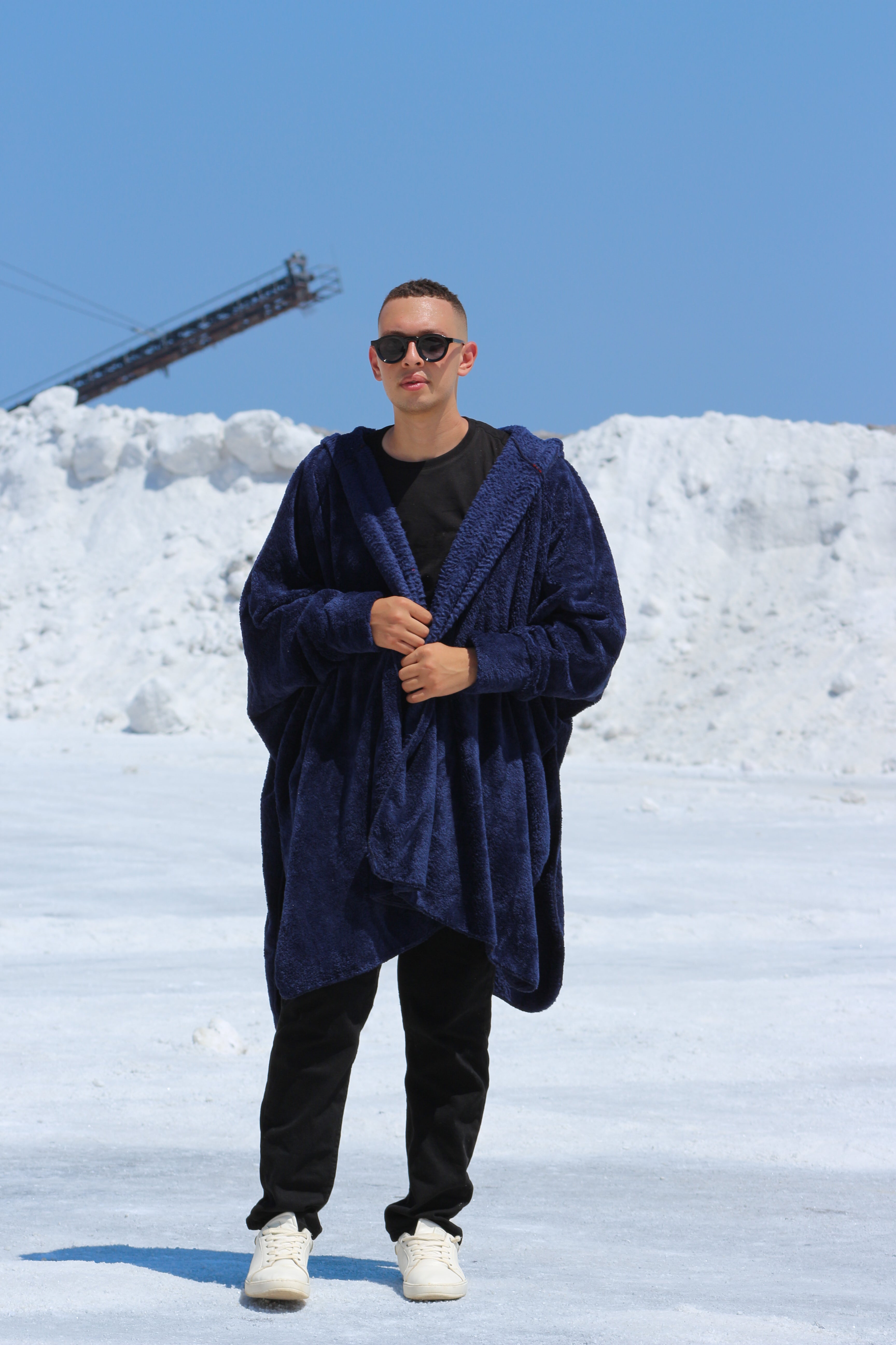 Navy blue Wearable Blanket