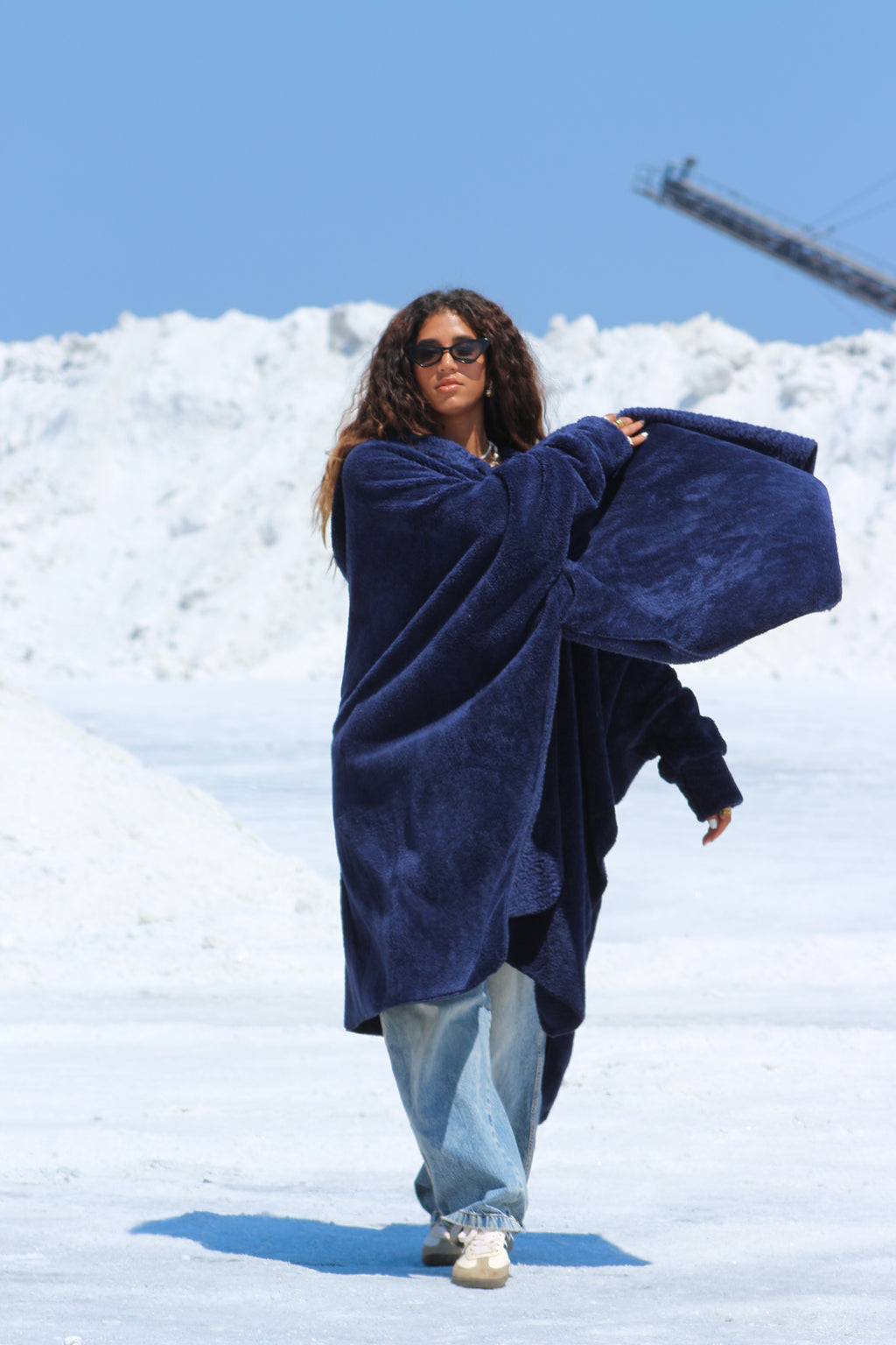 Navy blue Wearable Blanket