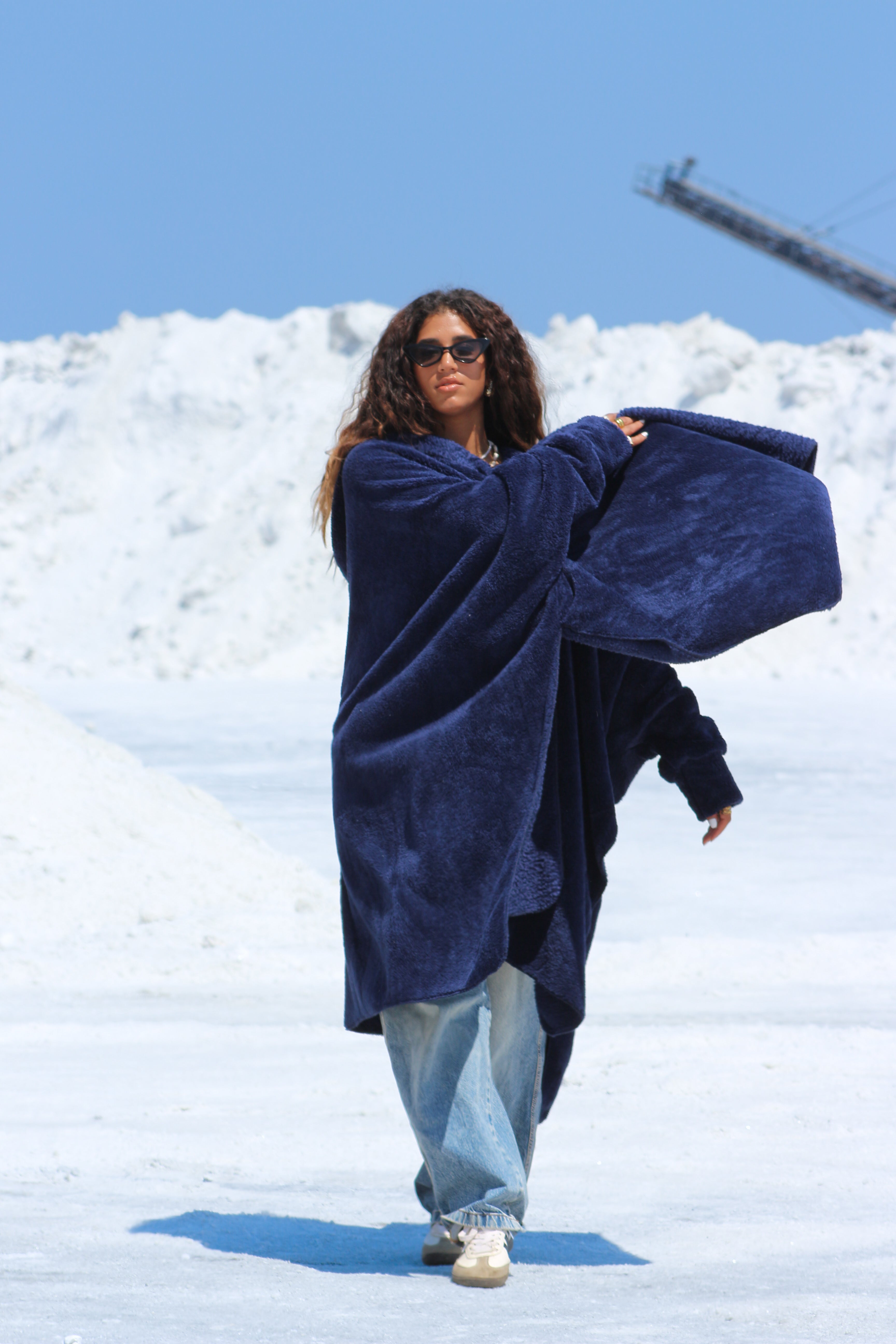 Navy blue Wearable Blanket