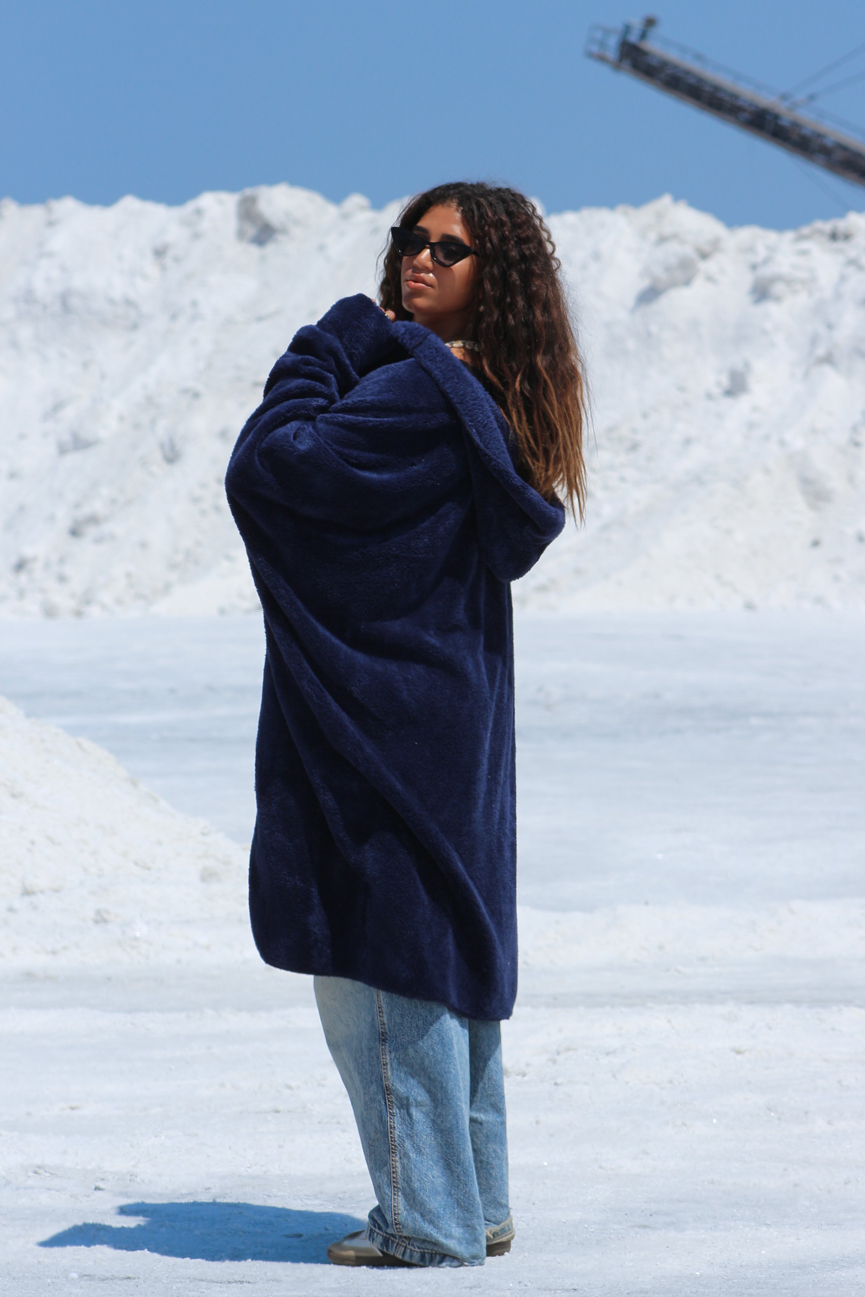 Navy blue Wearable Blanket