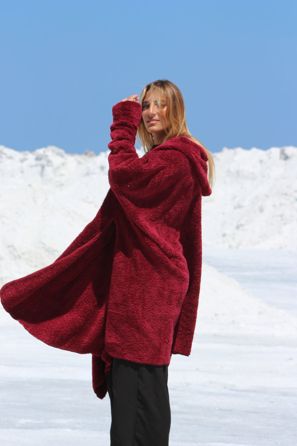 Burgundy Wearable Blanket