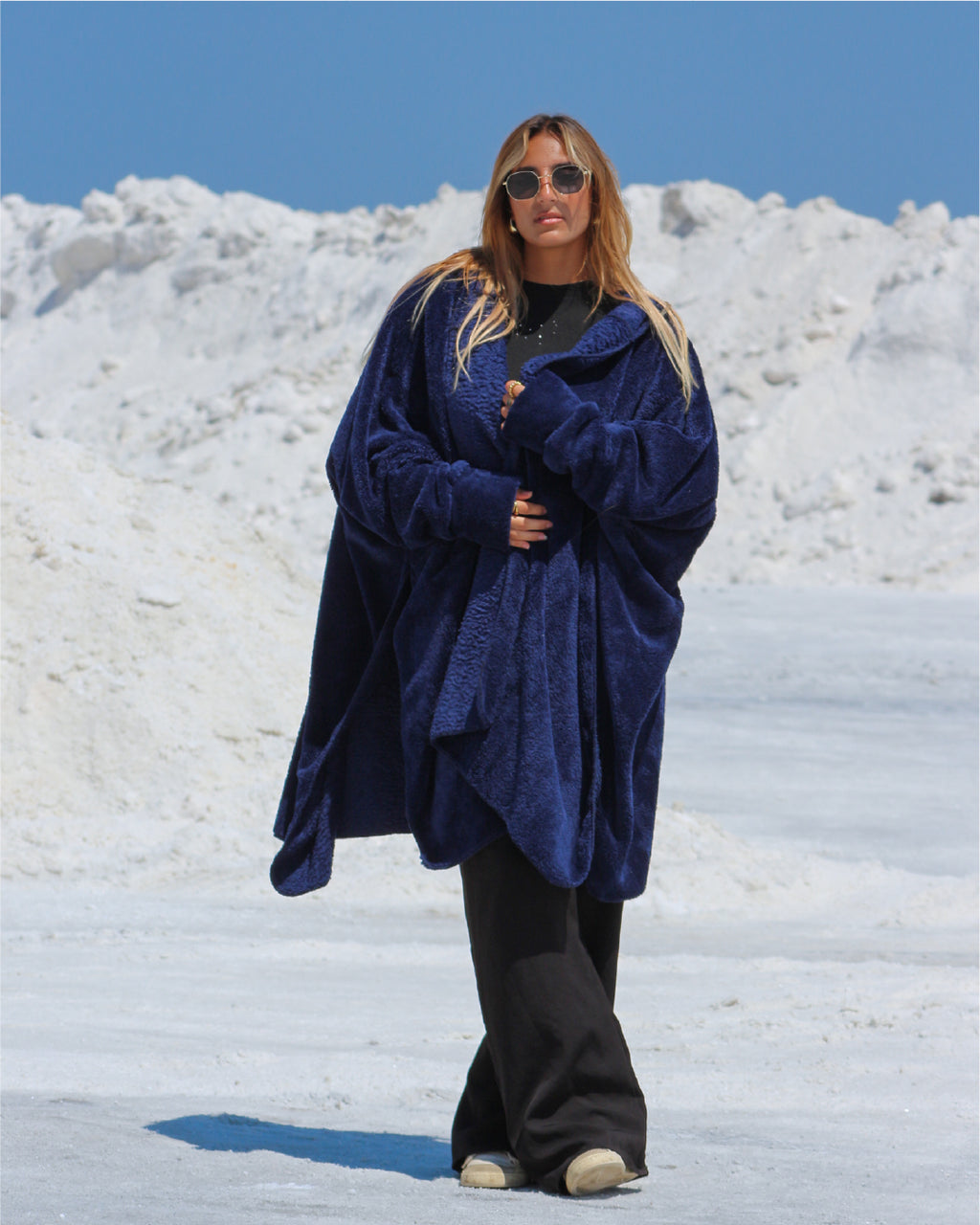 Navy blue Wearable Blanket