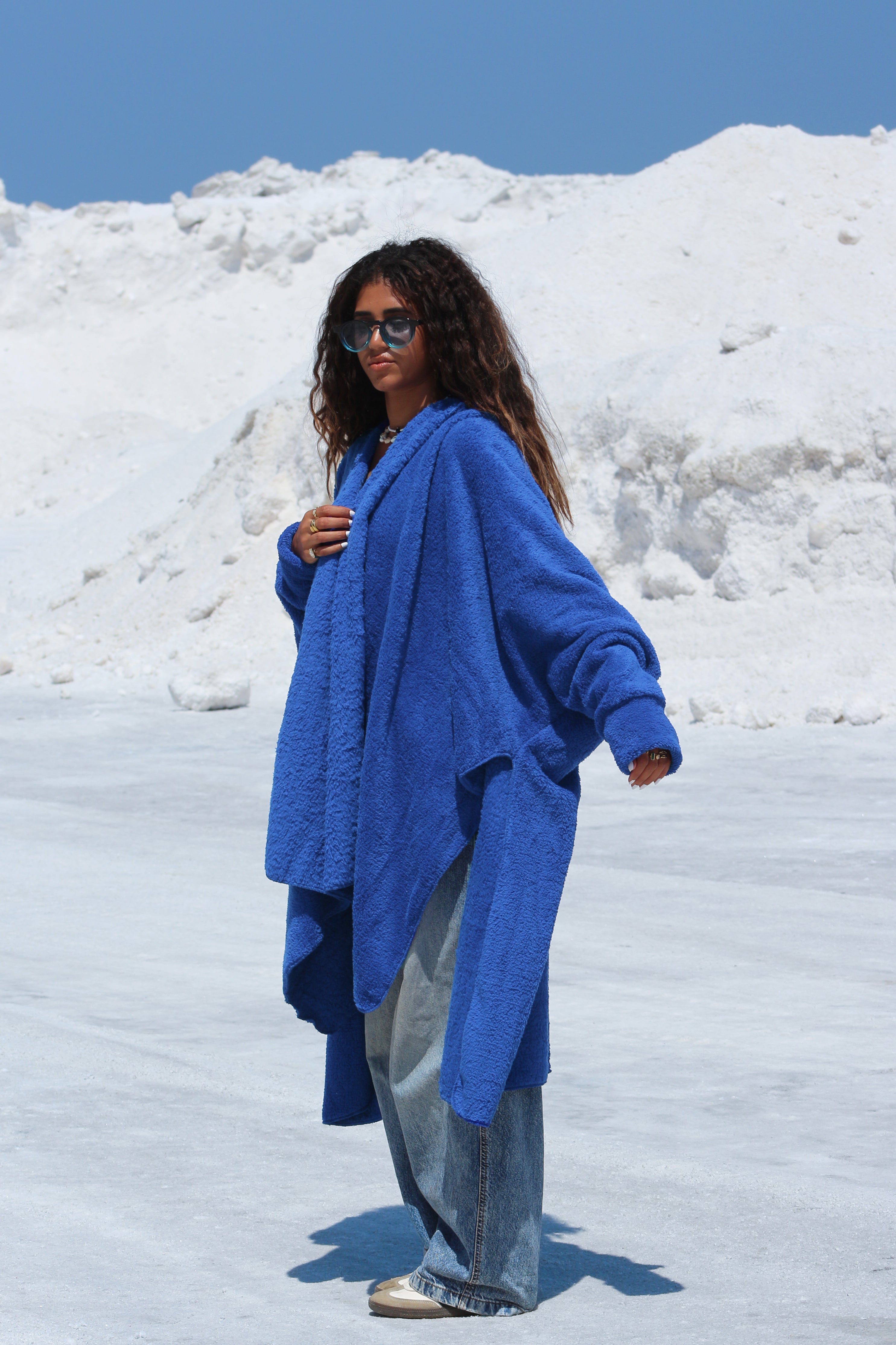 Aqua Blue Wearable Blanket